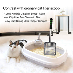 TOYPOPOR metal litter scoop in aluminum offers durable, rust-resistant performance.