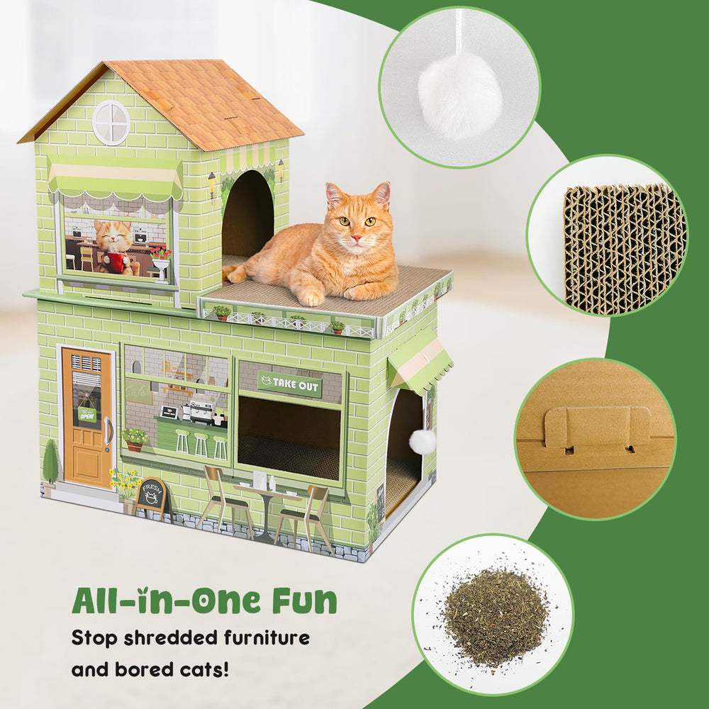 TOYSBOOM durable corrugated construction withstands daily use.