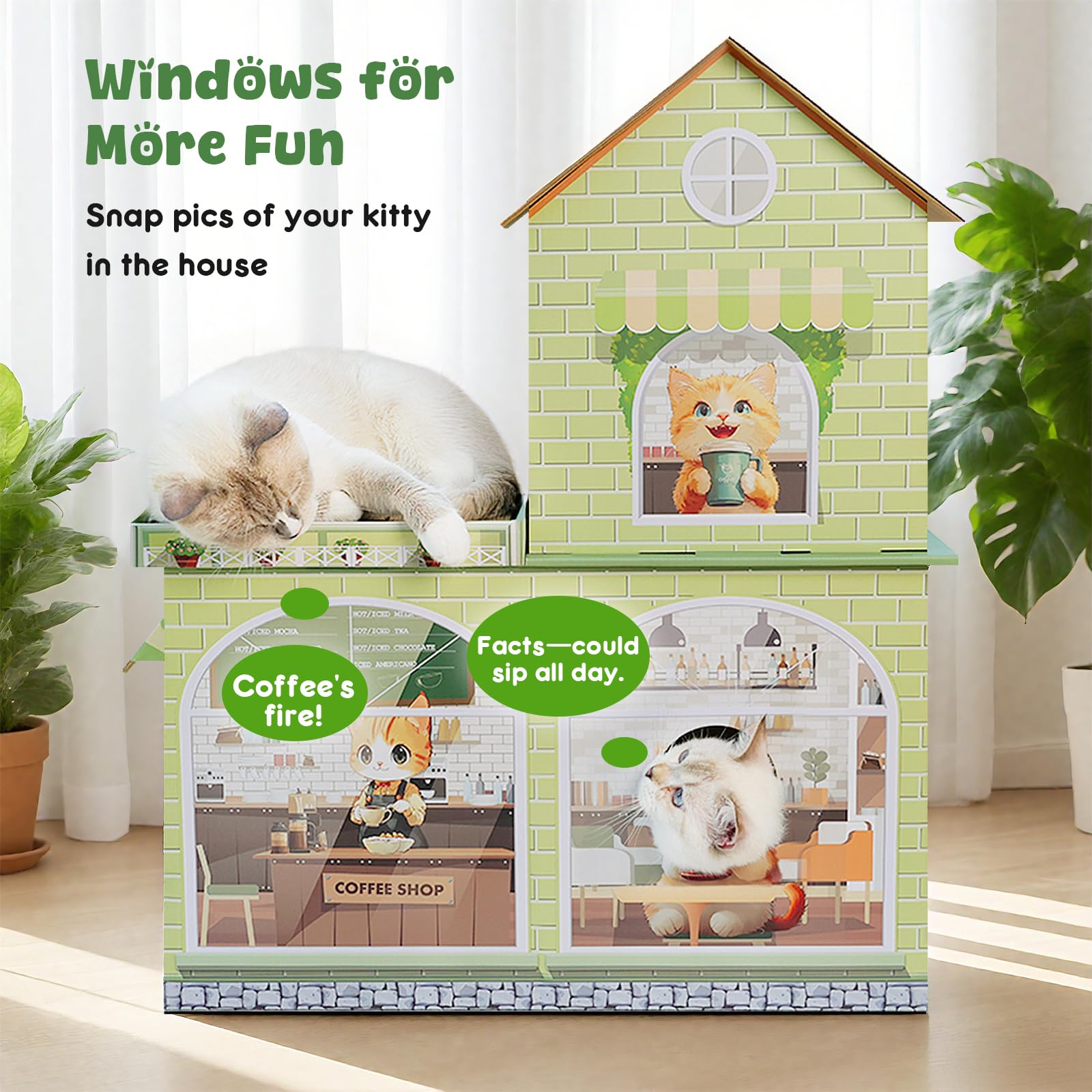 TOYSBOOM durable corrugated build supports claws while staying safe.