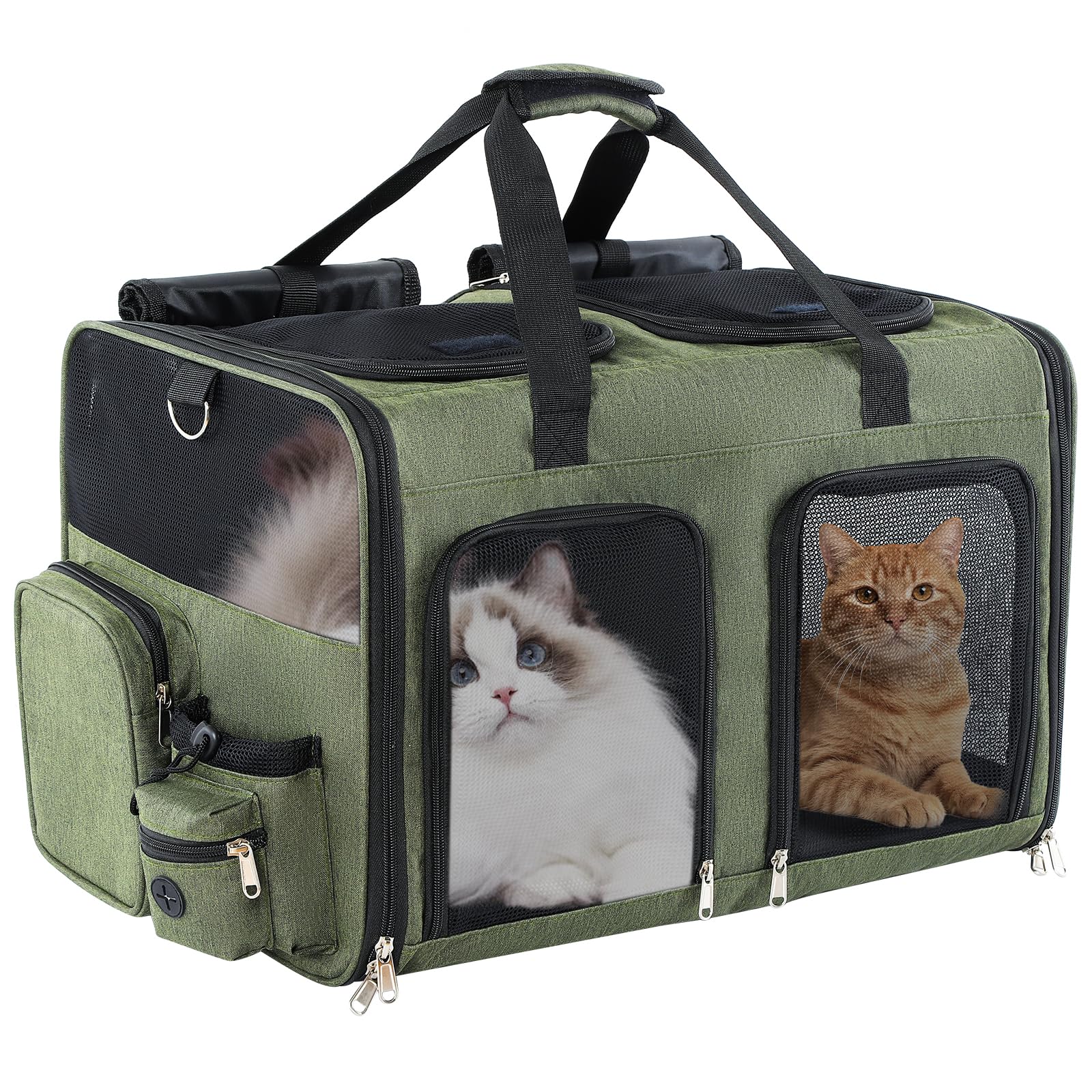 TOYSBOOM cat carrier with duo mode divider for two-cat travel