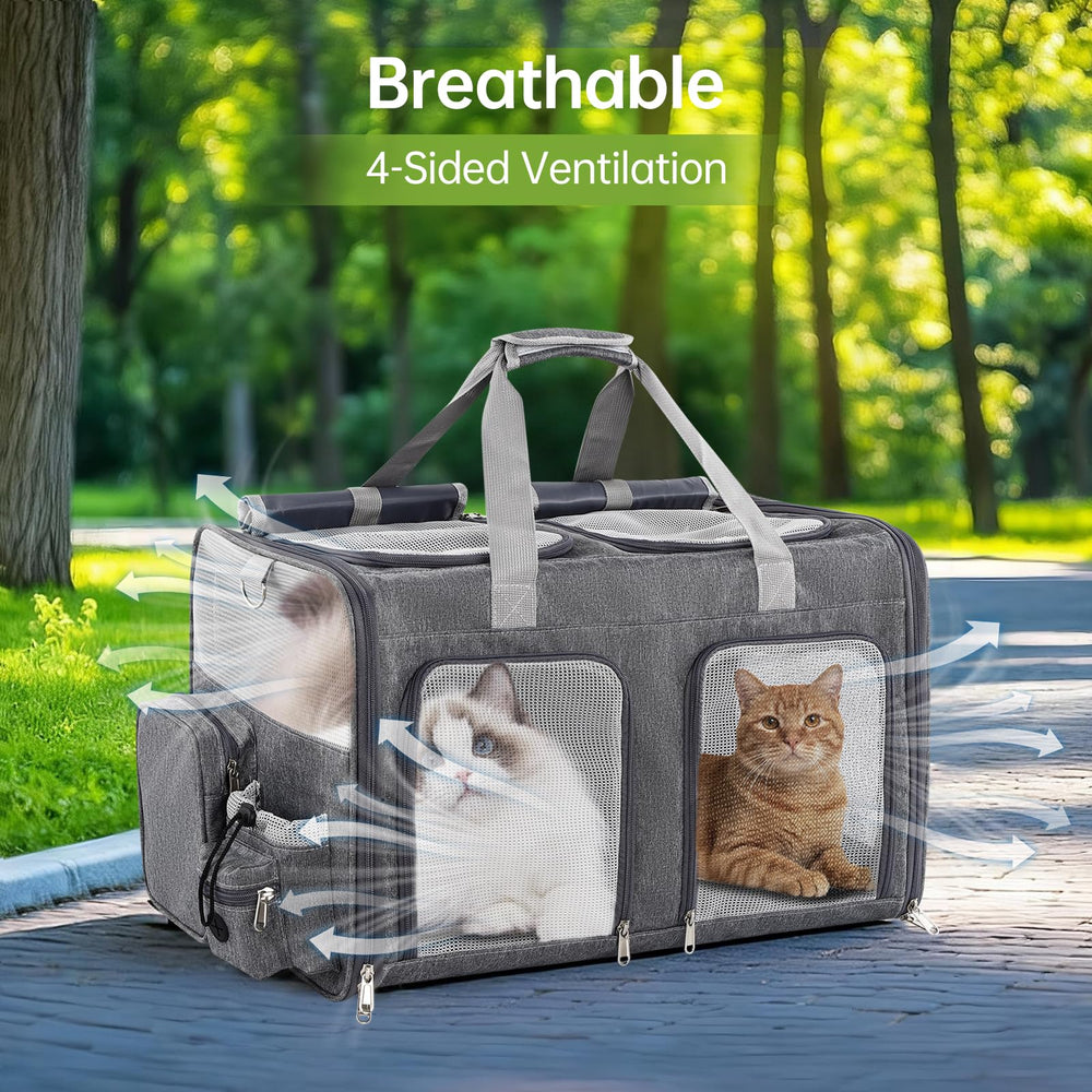 TOYSBOOM Cat Carrier folds flat for compact storage when not in use.