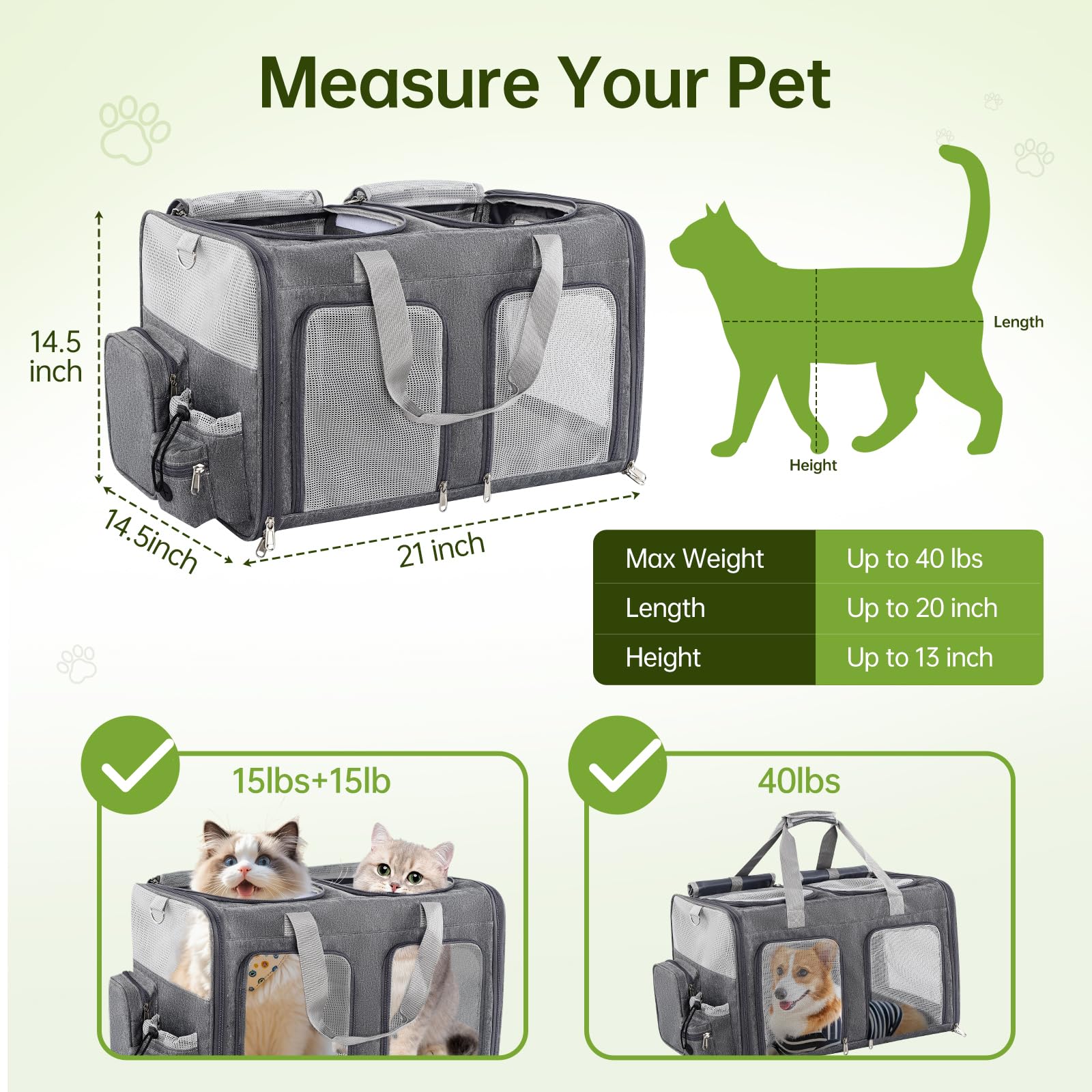 TOYSBOOM Cat Carrier top and side entry doors for easy access.