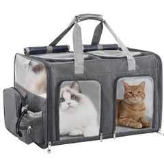 TOYSBOOM Cat Carrier for two cats in duo mode with secure pods.