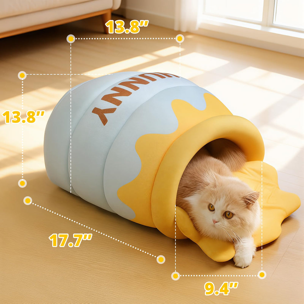 TOYSBOOM Honey Pot Cat Cave Bed removable cushion for easy cleaning
