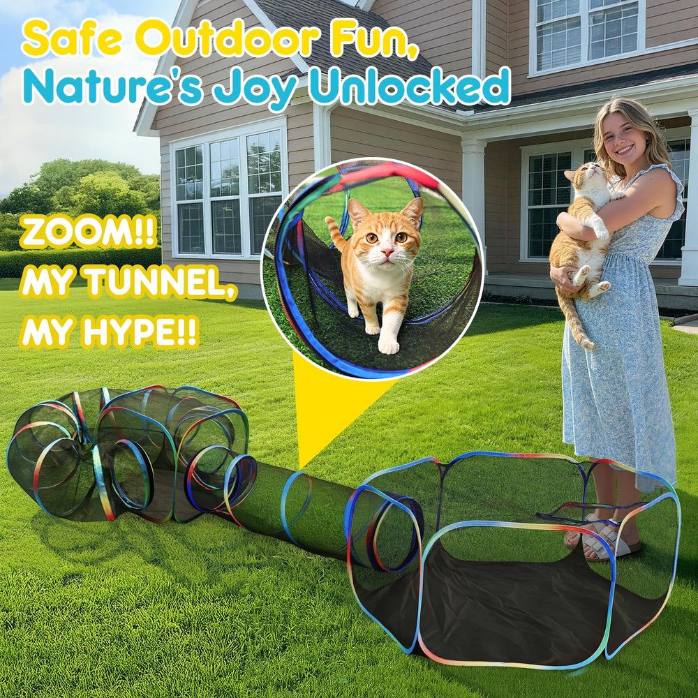 TOYSBOOM Outdoor Cat Enclosure compact fold enables quick setup and easy travel