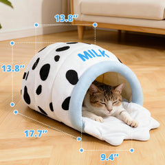TOYSBOOM Plush exterior cat hideaway adds room charm and warmth