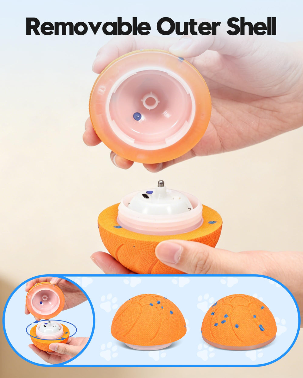 TOZZWAIG three-point-two-inch ball fits small and medium dogs for easy handling