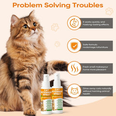 TPBEHMZ Cat Deterrent Spray indoors protects fabrics and surfaces.