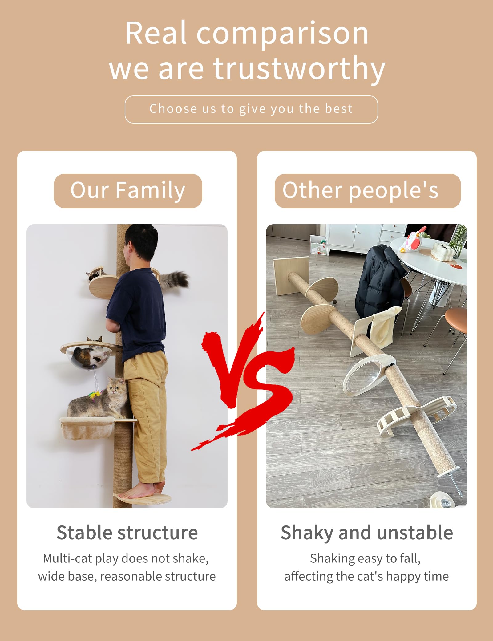 TQEW base and height-adjustable posts for sturdy, customizable setup.