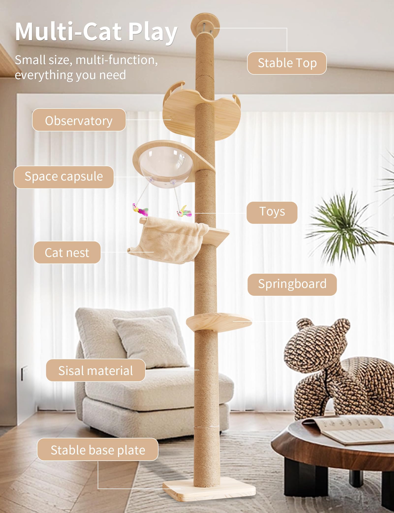 TQEW no ceiling drilling design helps install safely without wall modifications.
