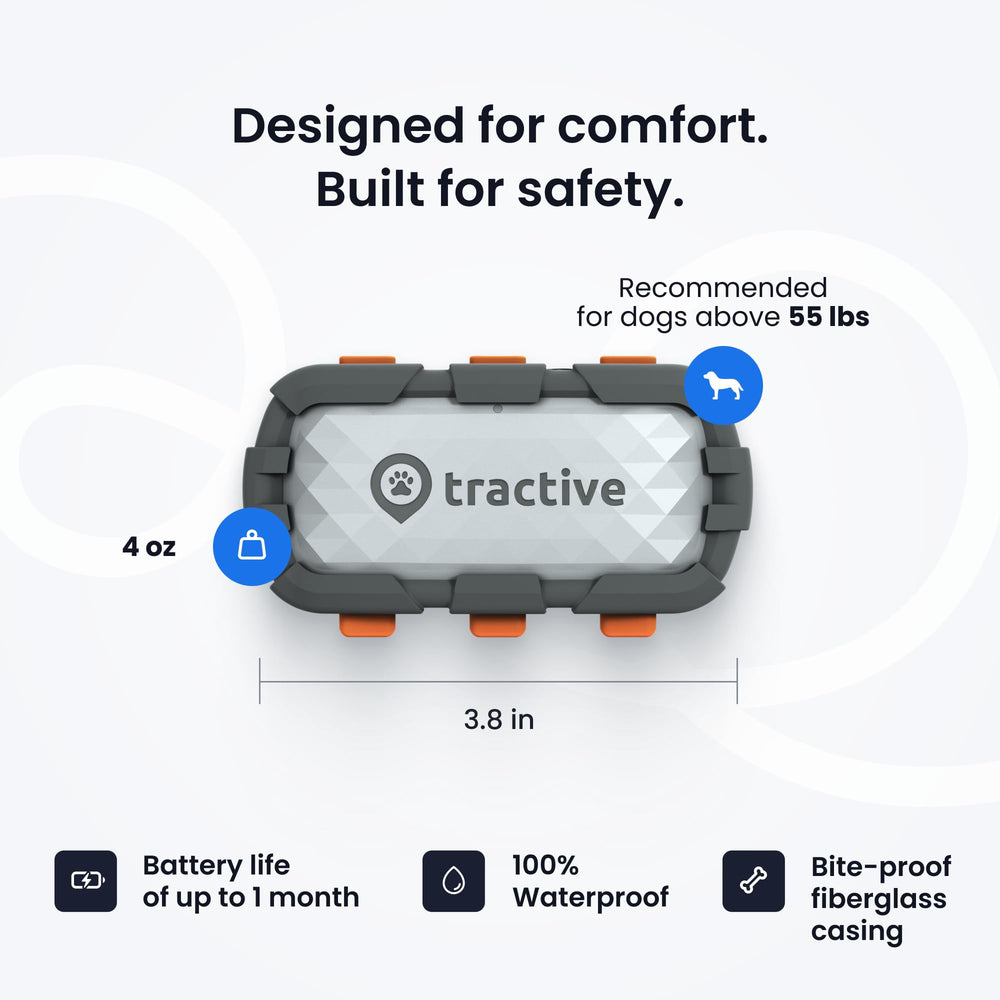 Tractive XL durable waterproof casing withstands mud and rain.