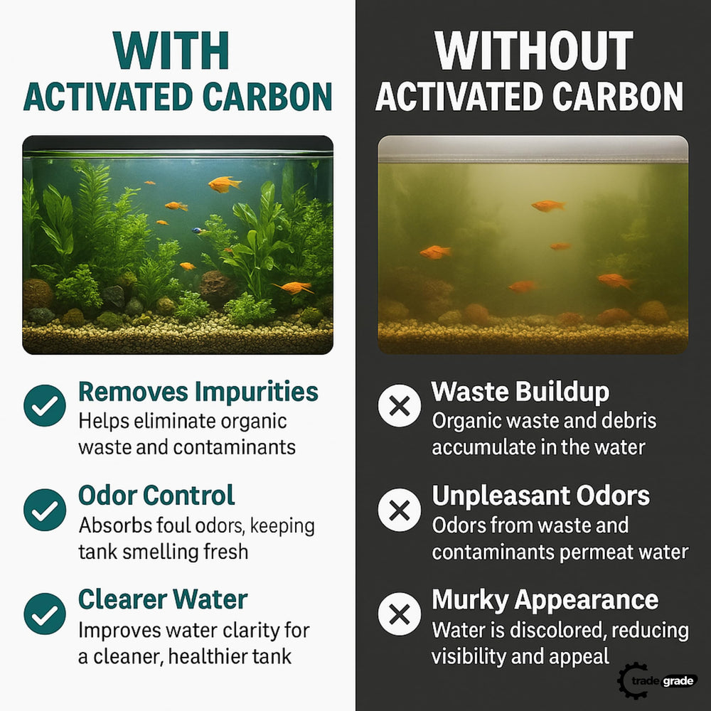 Long-lasting filtration from Trade Grade Activated Carbon granules