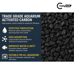 Trade Grade Activated Carbon absorbs odors and discoloration in aquariums