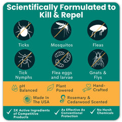 Applying Trail Guard on a dog for flea and tick defense.