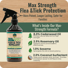 Person applying Trail Guard Max on a dog during outdoor activity
