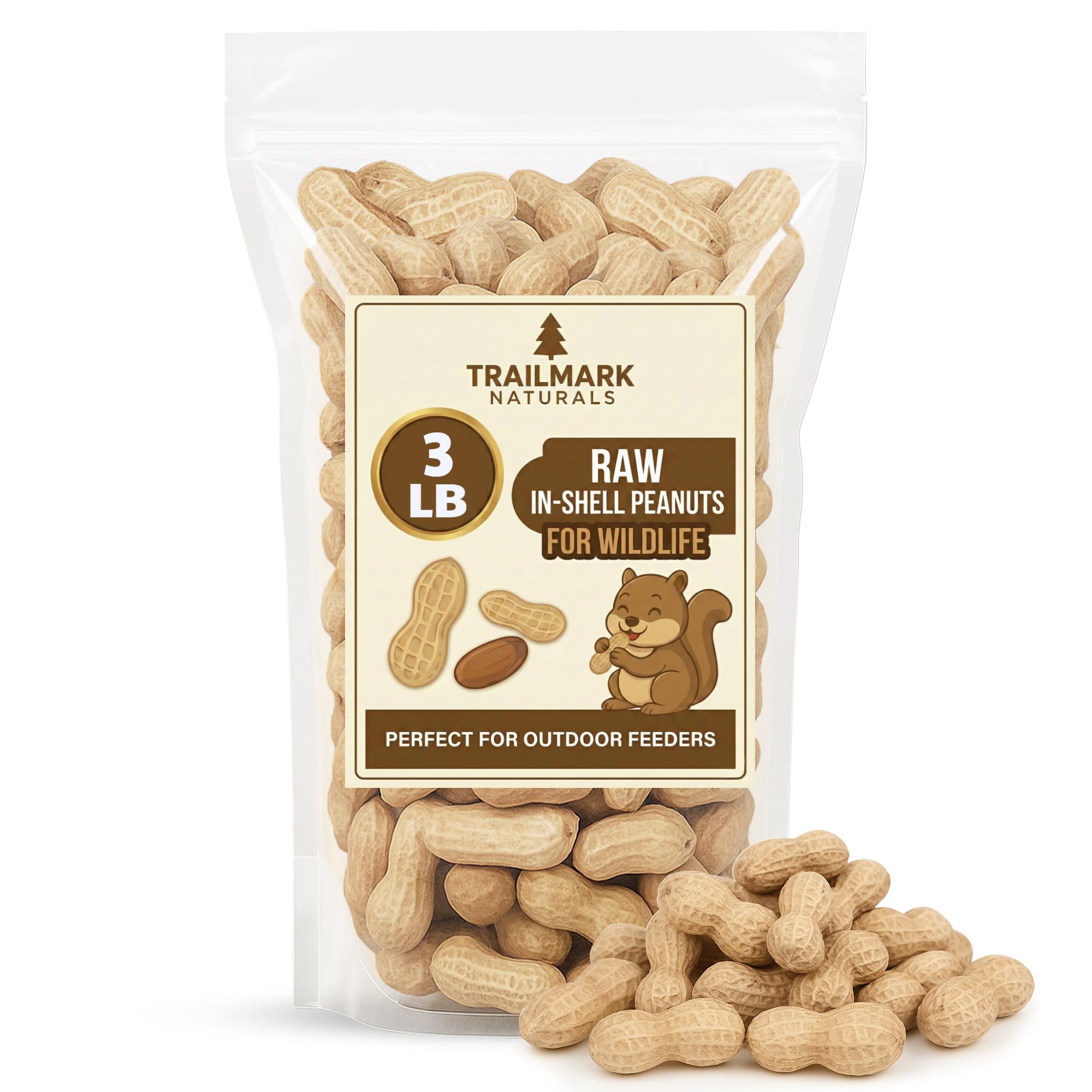 Trailmark Naturals raw peanuts in shell ideal for wildlife feeding.