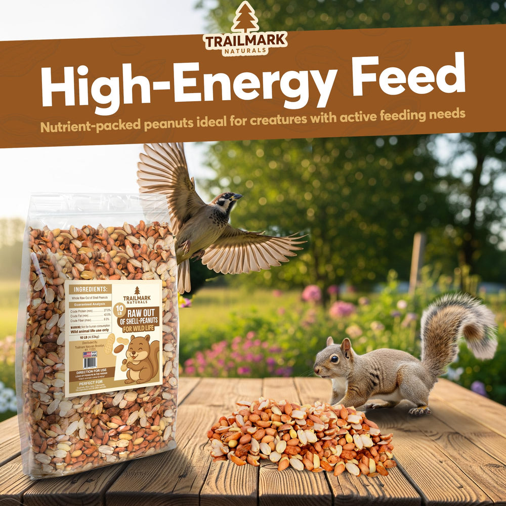 Trailmark Naturals raw peanuts for wildlife, protein-rich snack option