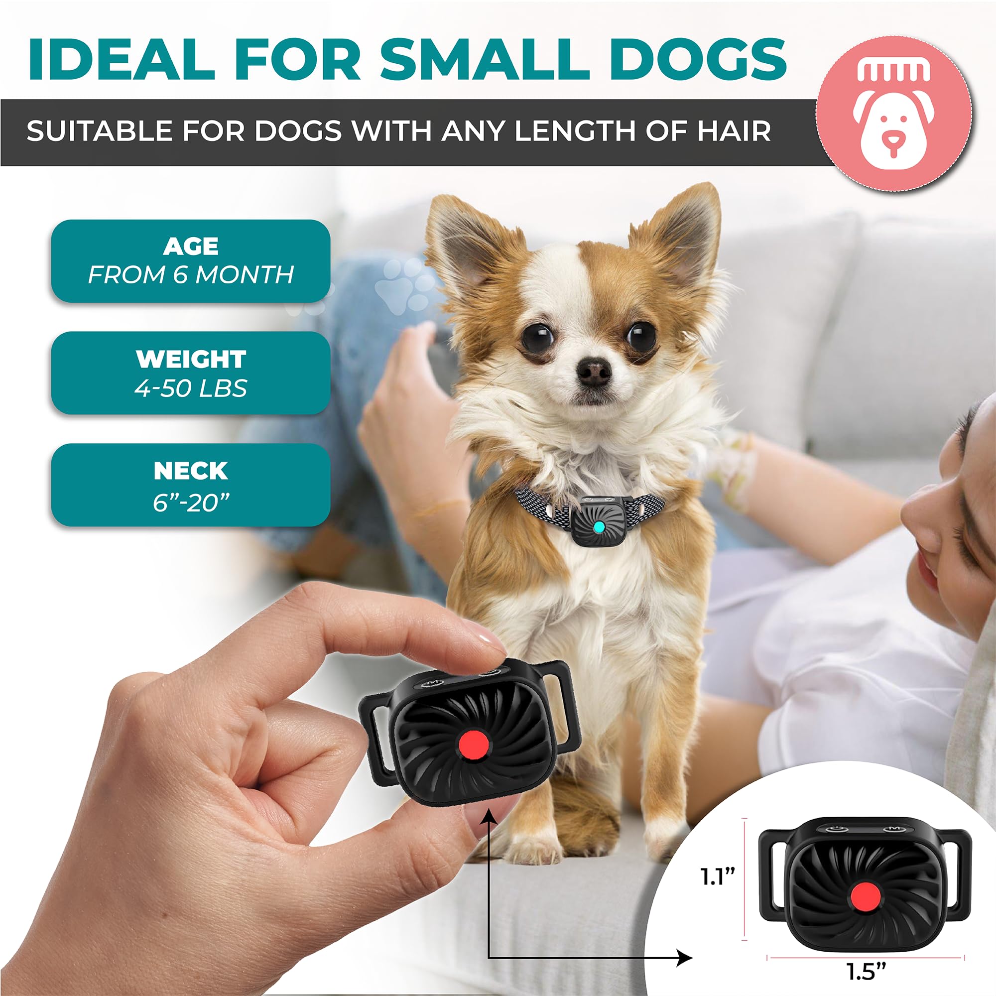 TrainTail rechargeable collar with long-lasting power