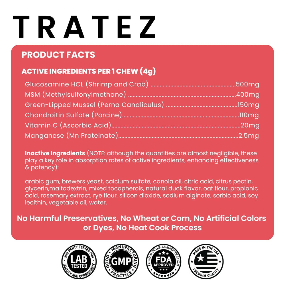 TRATEZ chews in hand highlight texture and convenient daily treat