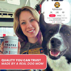 TRATEZ green-lipped mussel icon dog supplement emphasized natural mobility support