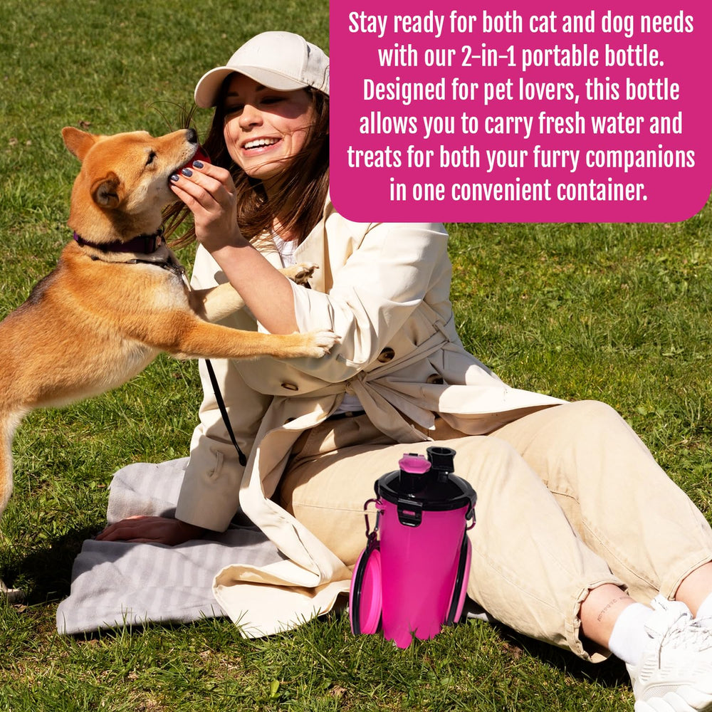 Traveling Tots pink bottle with two wide mouths for quick refills