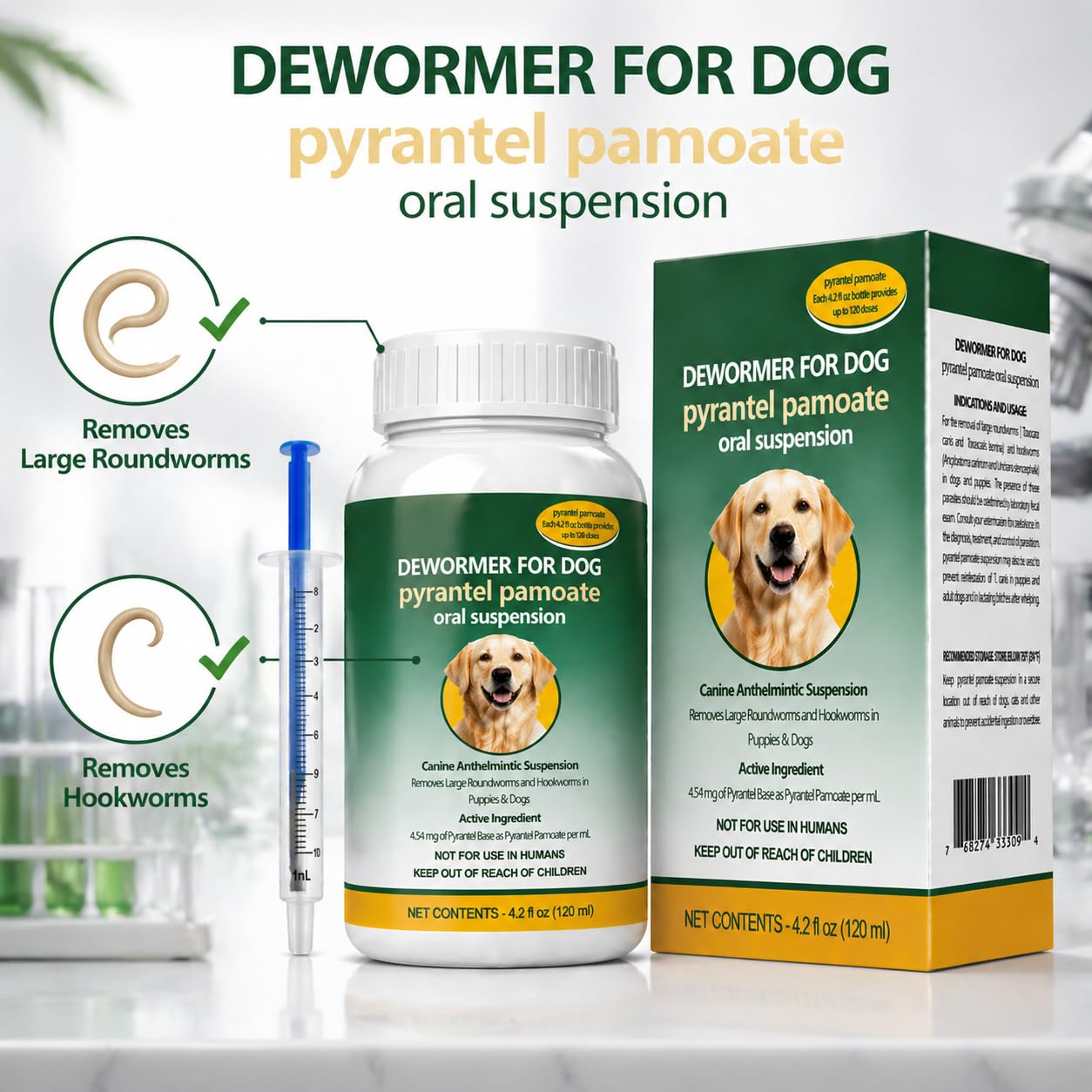 TravelMASTER Dog Dewormer Liquid mixing into food for smooth dosing.