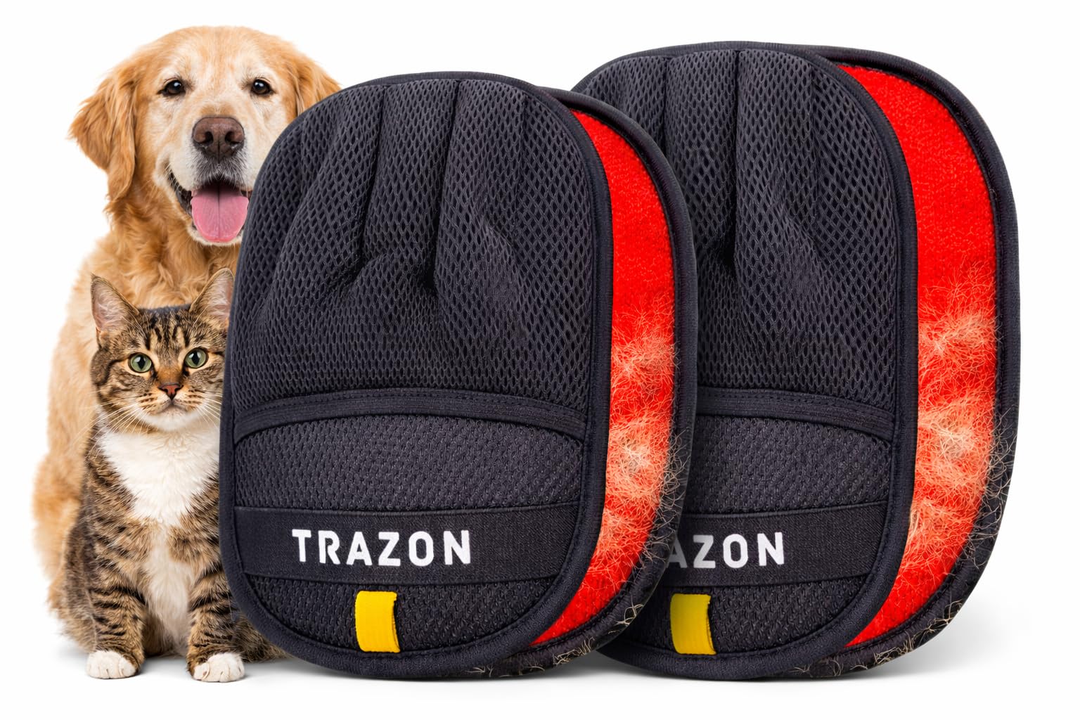 Trazon reusable pet hair remover gloves stored in drawer