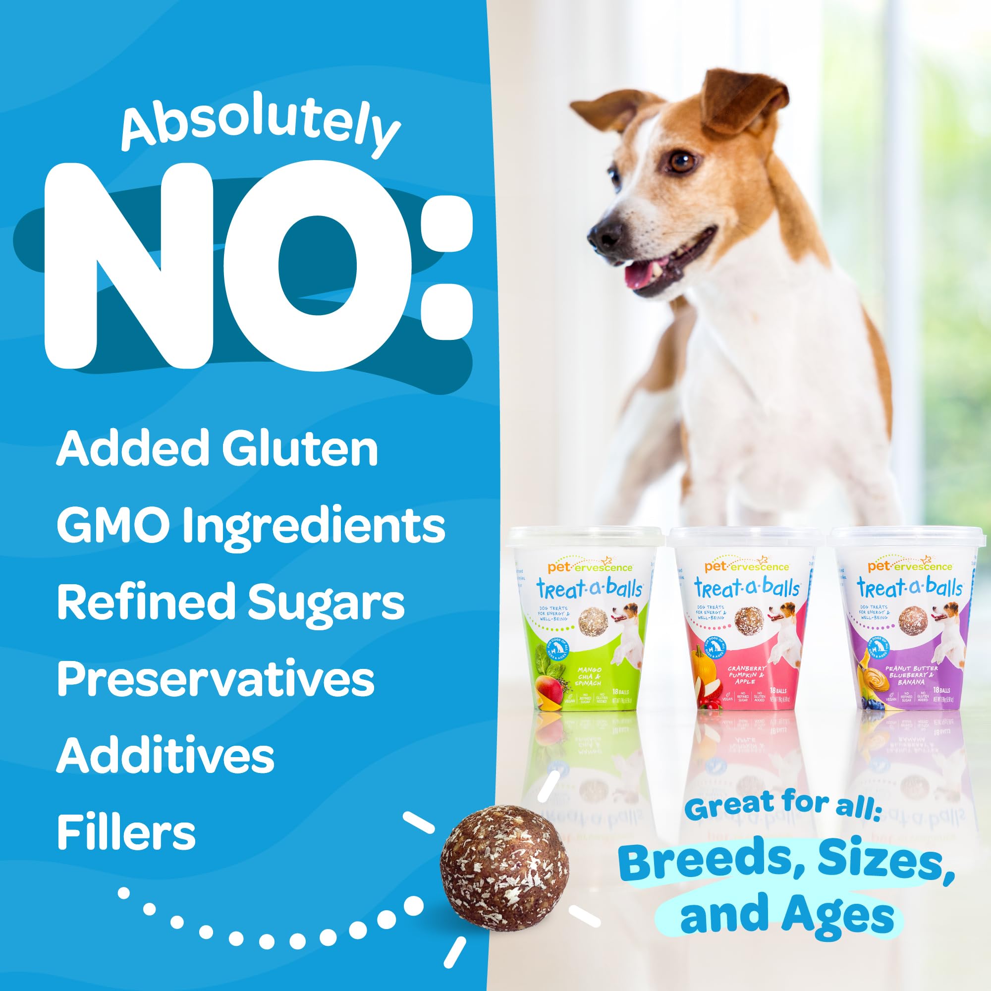 New Zealand-made TREAT-A-BALLS with natural, plant-based ingredients.
