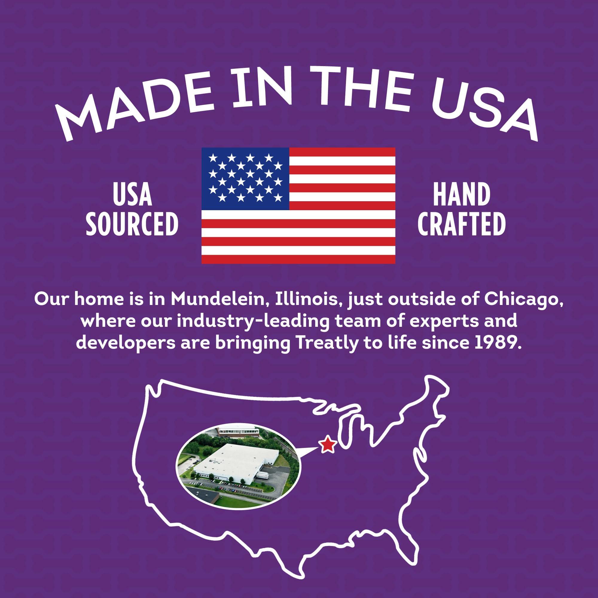 USA-made Treatly collagen braids for dogs in premium packaging