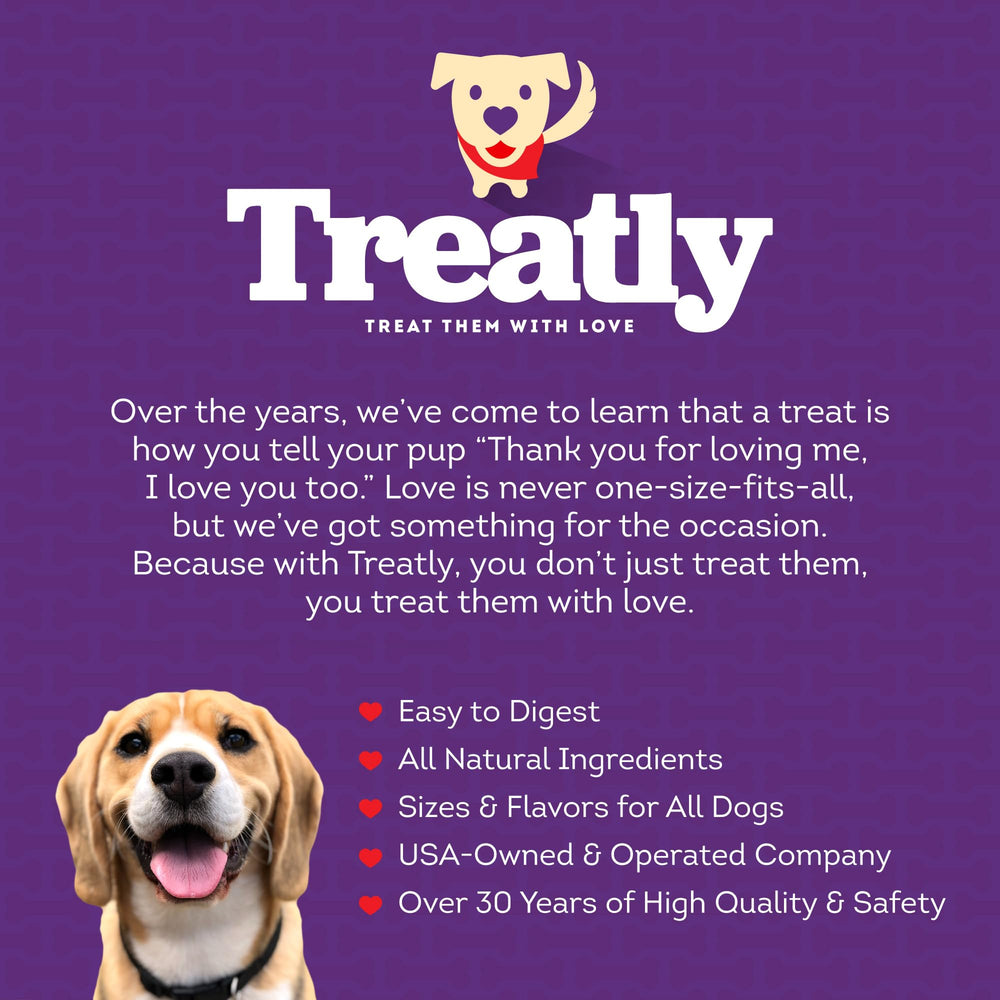 Treatly brand imagery encourages supervised use for safe chewing