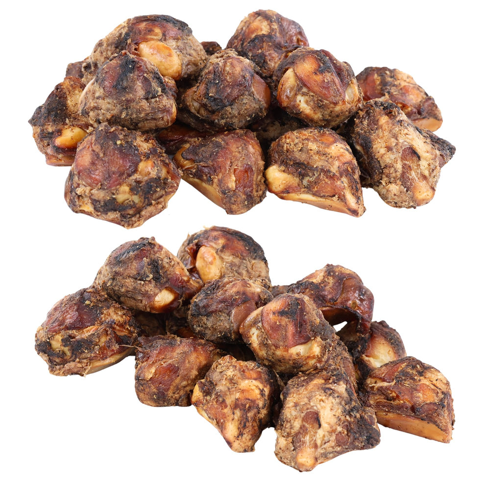 TREATOPIA Adventure Dog Bones knee caps packaging, USA-made chew option.