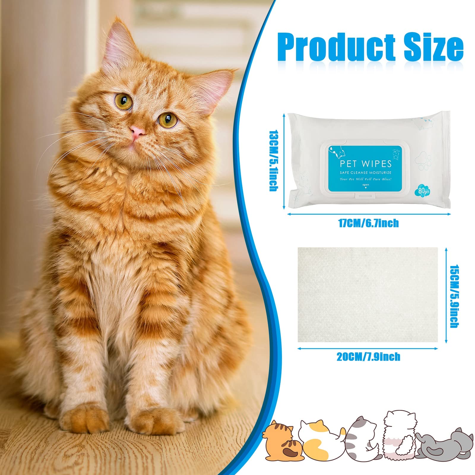 Treela dog wipes tidy the butt area for regular grooming between baths.
