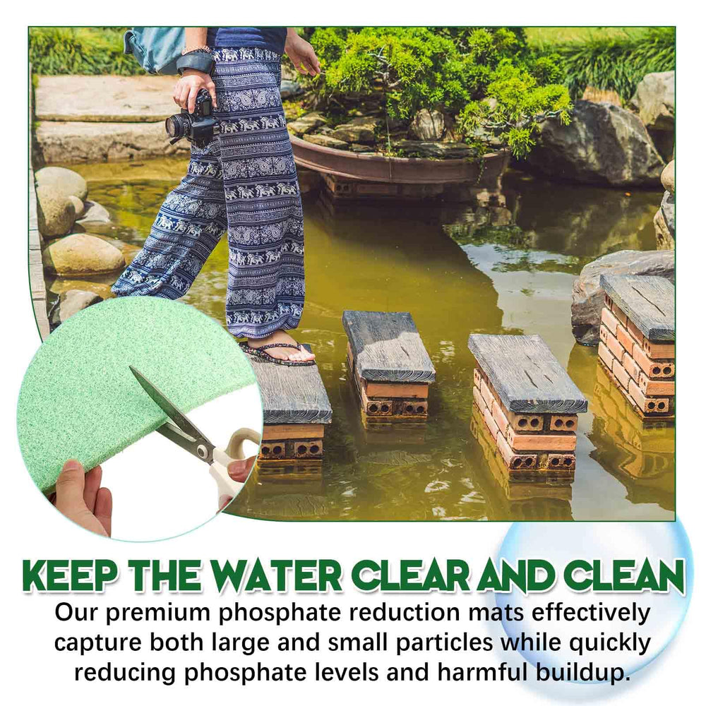 Treela high density sponge promotes rapid particle absorption and clearer water.