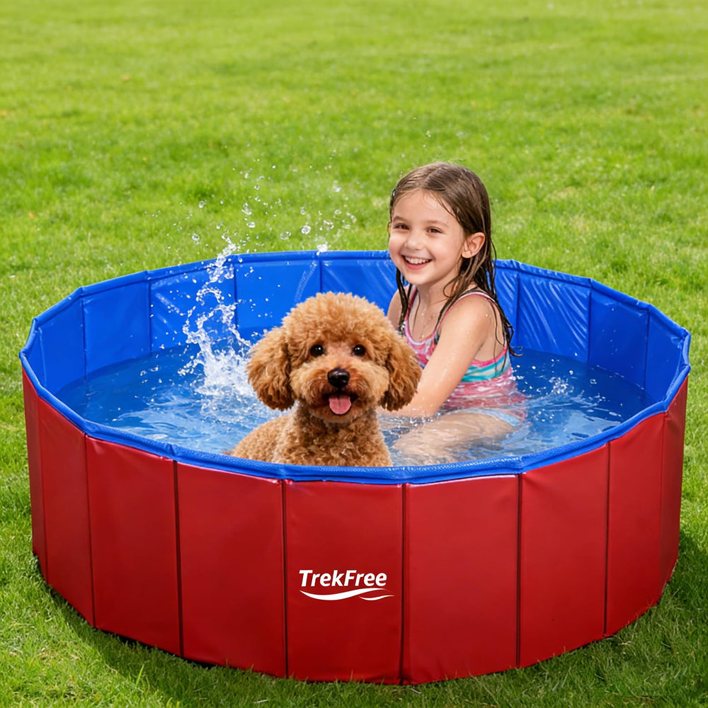 TrekFree pet pool anti-slip bottom close-up shows safety and durability