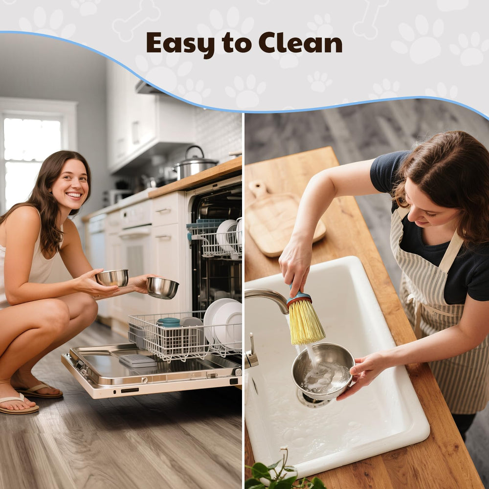 Trekora Cat Bowls anti-slip base prevents sliding on smooth floors.