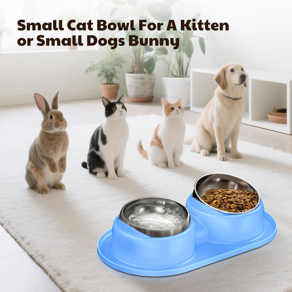 Trekora Cat Bowls blue color option adds a calm, stylish dining space.