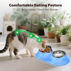Trekora Cat Bowls non-spill silicone mat keeps feeding area clean.