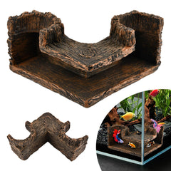 Trenqular resin-stone texture hideout resembles real rock and remains smooth for cleaning