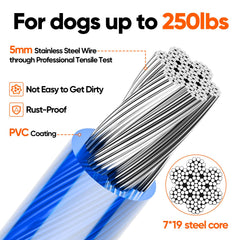 Tresbro 30ft tie out at night, improved visibility and safety.