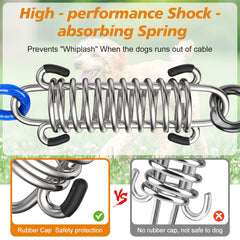 Tresbro anti-rust coating on dog tie-out cable for outdoor durability