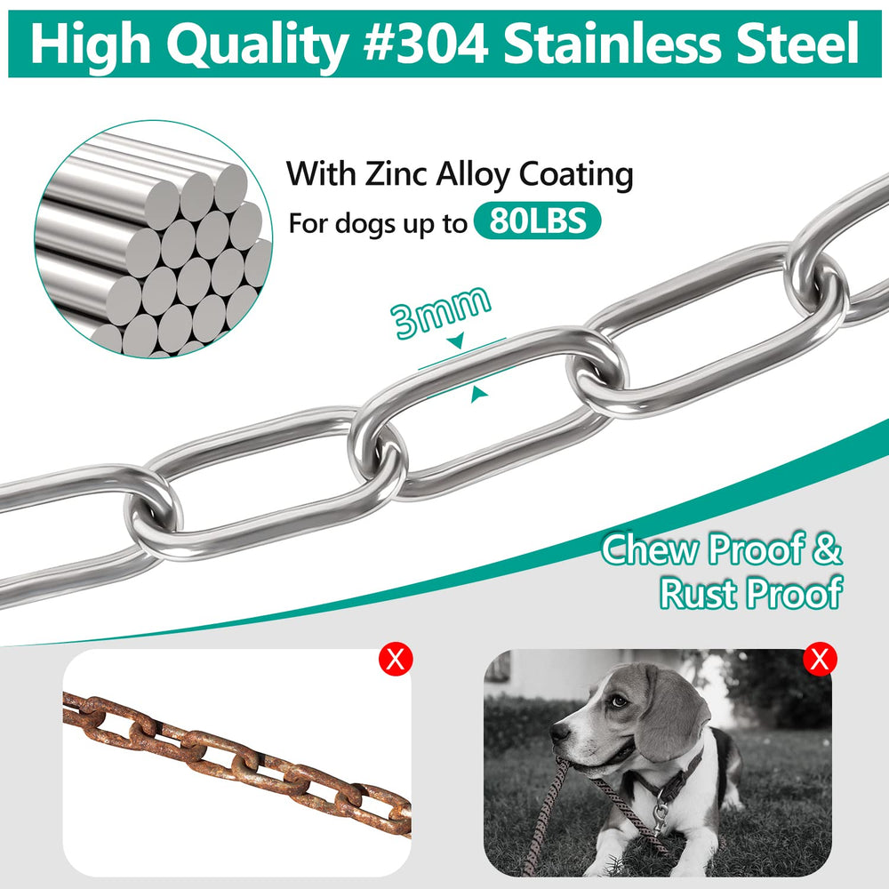 Tresbro 3mm stainless steel cable resists chewing and daily wear.