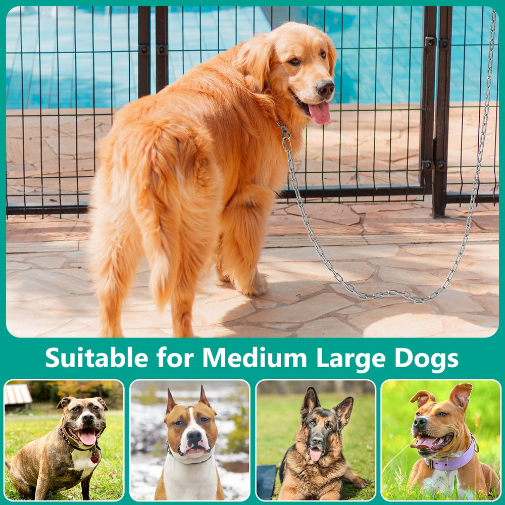Tresbro dog chain supports dogs up to 120 lbs with strong tension
