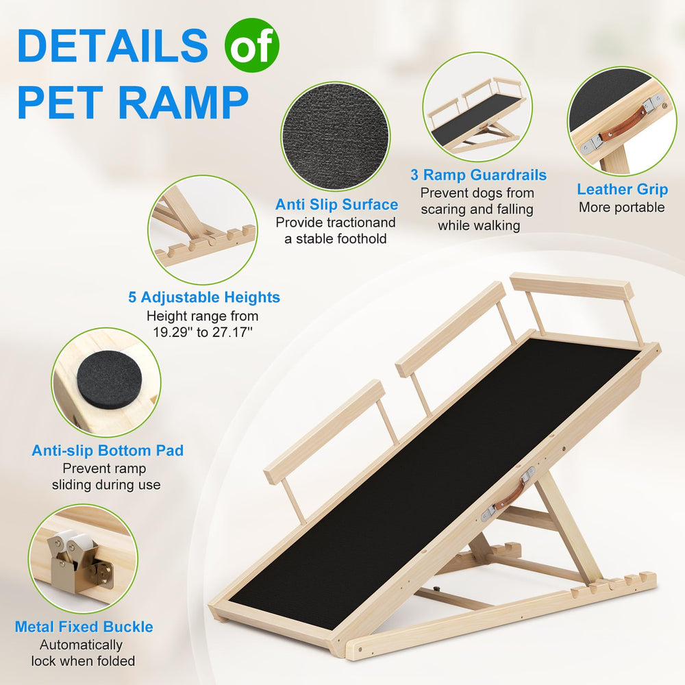 Tresbro dog ramp anti-slip surface provides secure footing during climbs.
