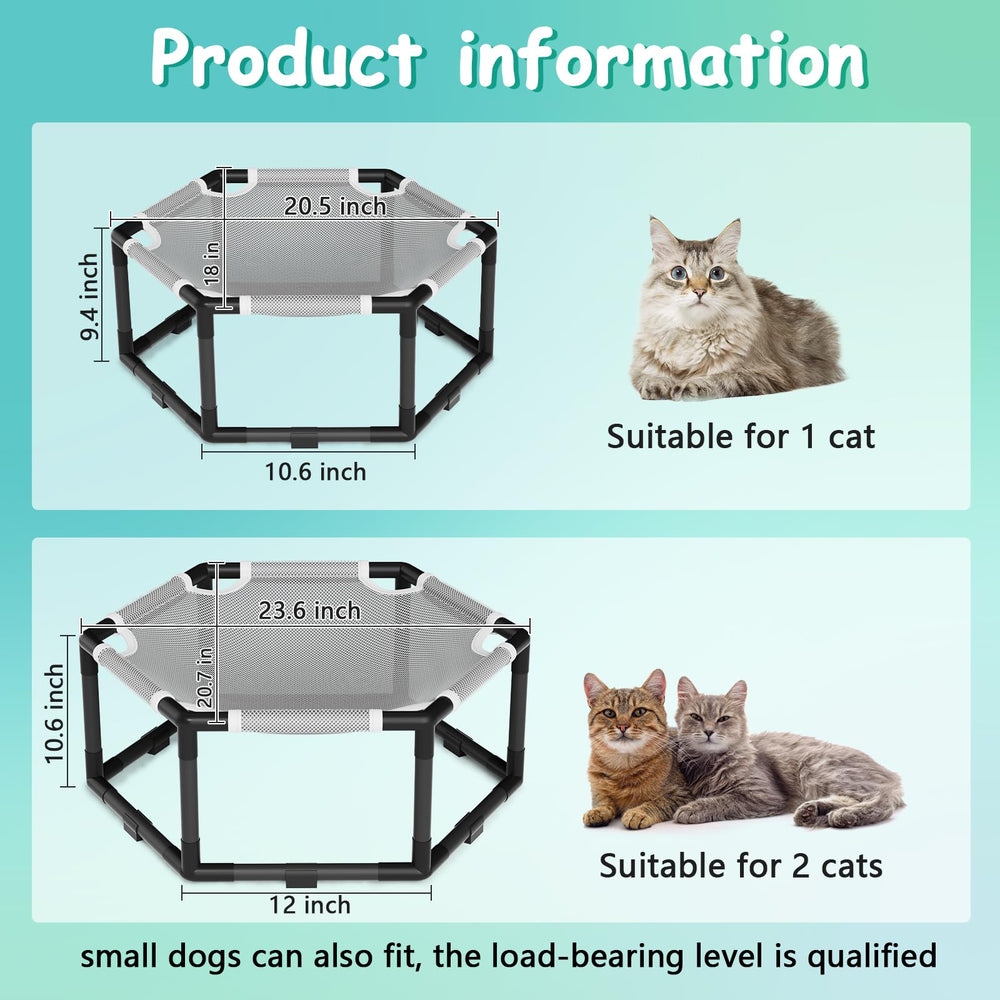 Tresbro elevated cat hammock anti-slip base helps prevent tipping during jumps