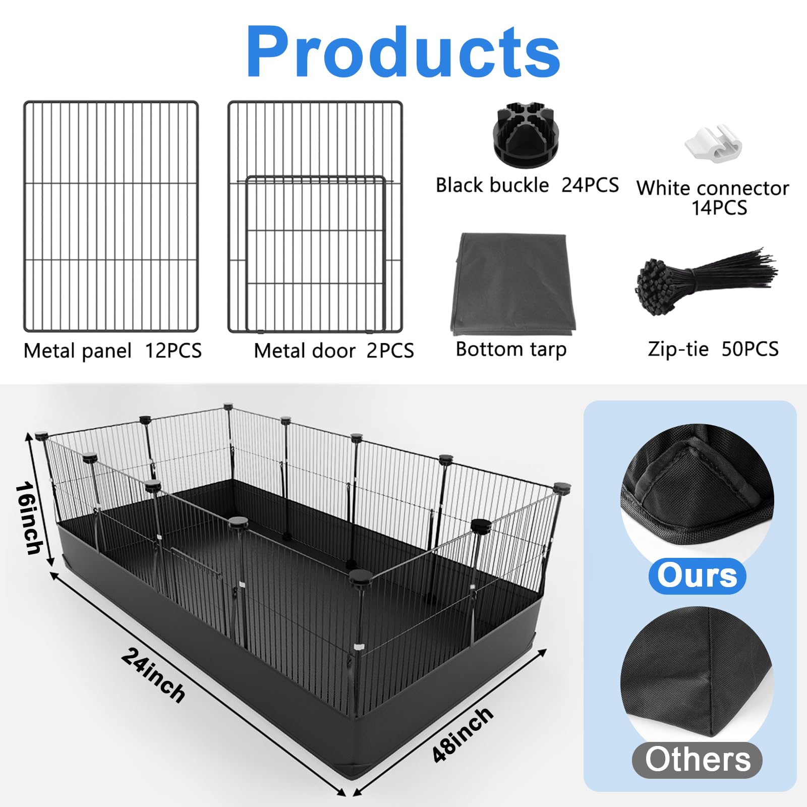 Door panel on the Tresbro cage allows easy pet entry and exit.