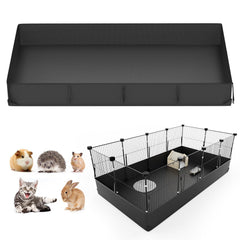 Tresbro Guinea Pig Cage Liner with one-hand release hook shows quick setup for a clean habitat