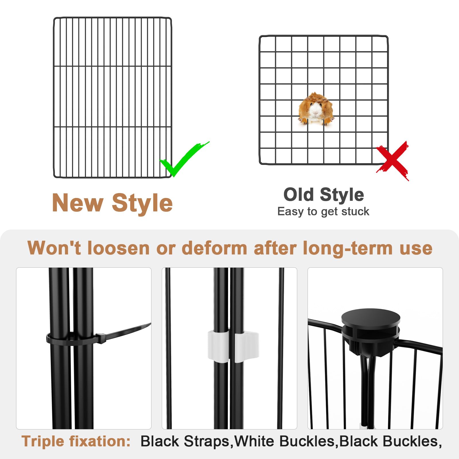 Tresbro guinea pig cage with one-hand release hook for easy setup.