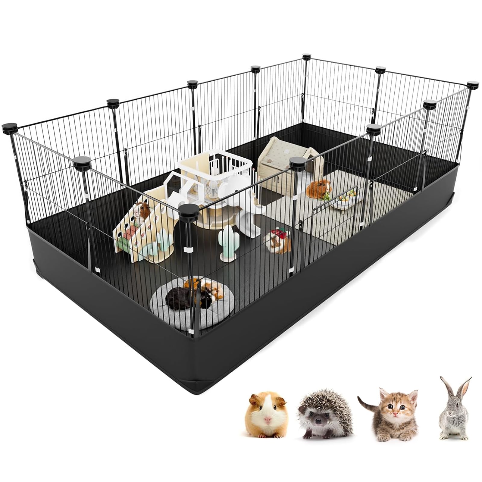 Tresbro guinea pig cage with waterproof liner for easy cleaning.