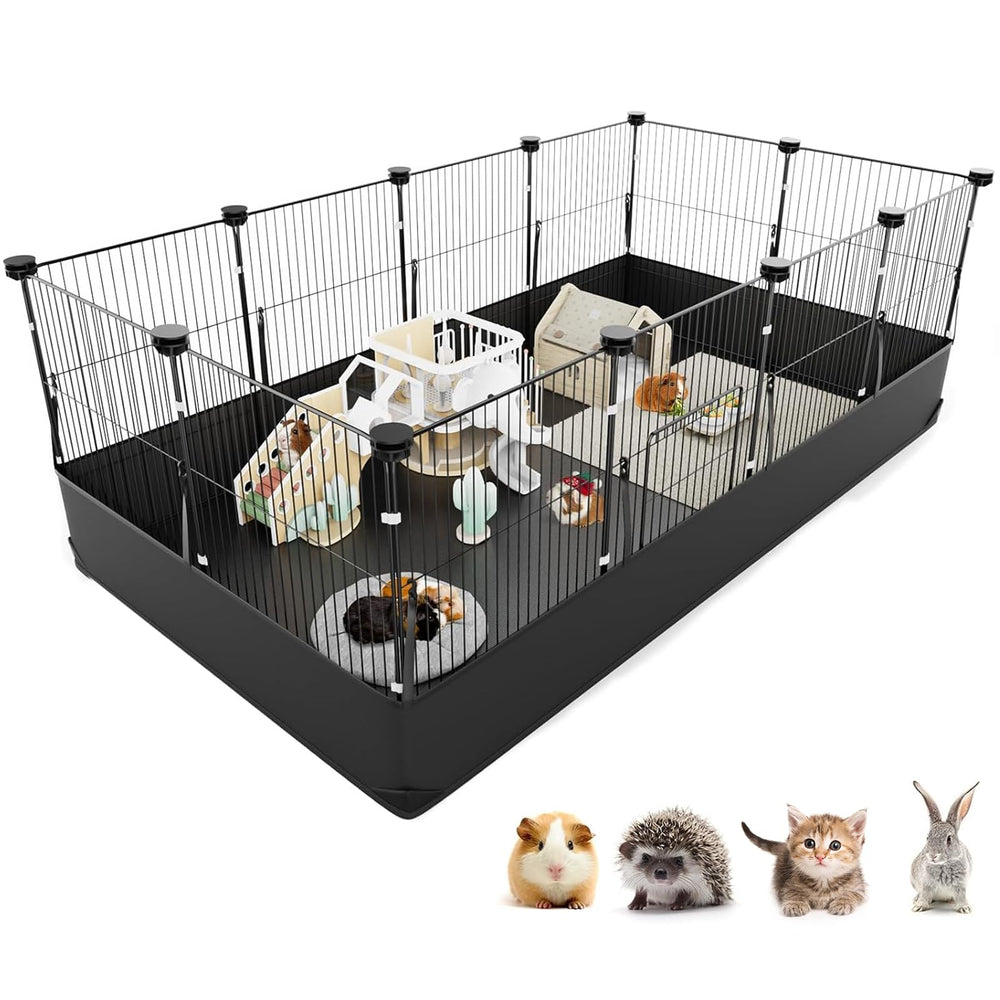 Tresbro guinea pig cage with waterproof liner for easy cleaning.