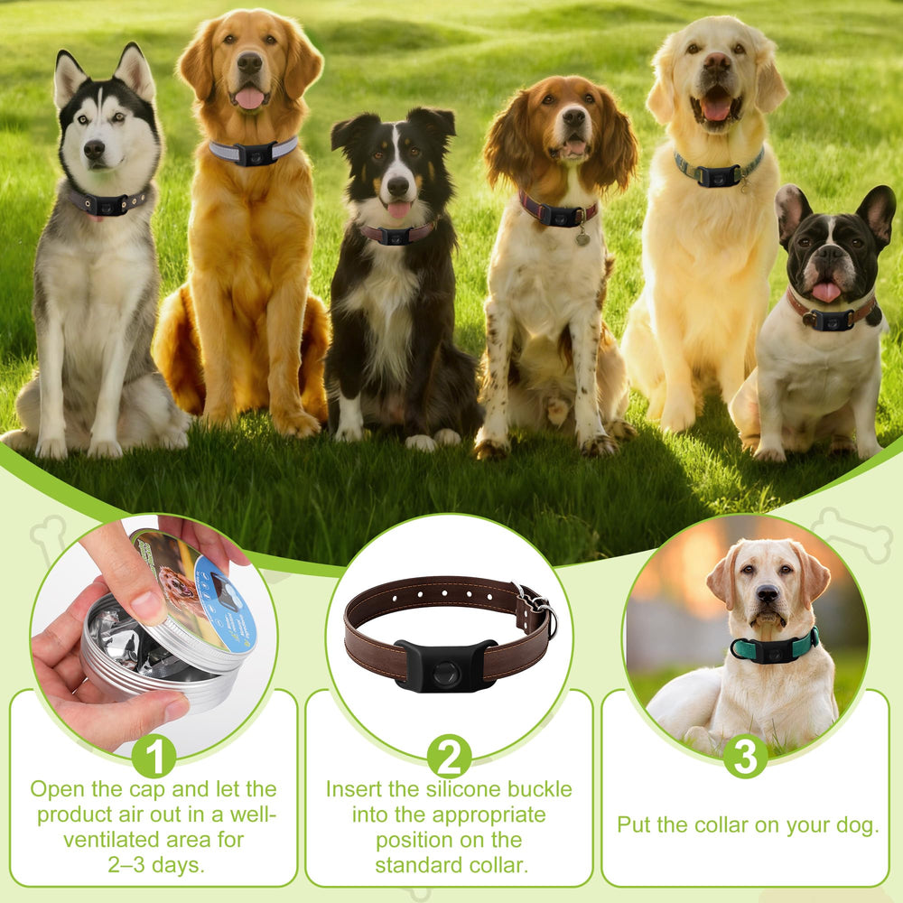 Trihood black dog tag pendant, durable and low-profile for active dogs.